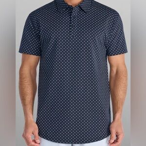 BYLT Premium Basics Drop Cut LUX Dotted Polo Navy XXL
